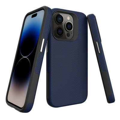 „TUKU“ Shockproof hard silicone case - dark blue (iPhone 16 Pro Max)