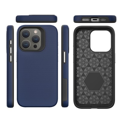 „TUKU“ Shockproof hard silicone case - dark blue (iPhone 16 Pro Max)