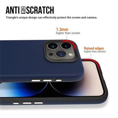 „TUKU“ Shockproof hard silicone case - dark blue (iPhone 16 Pro)