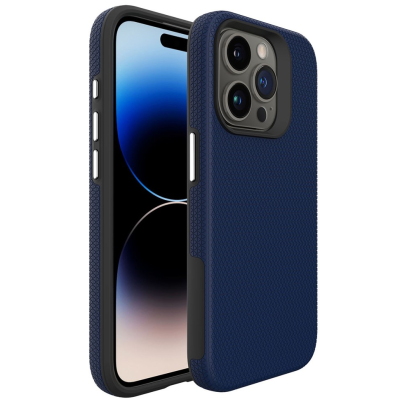 „TUKU“ Shockproof hard silicone case - dark blue (iPhone 16 Pro)