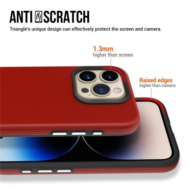 „TUKU“ Shockproof hard silicone case - red (iPhone 16 Pro)