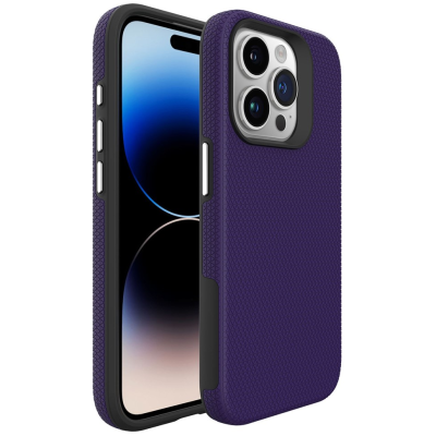 „TUKU“ Shockproof hard silicone case - purple (iPhone 16 Pro)