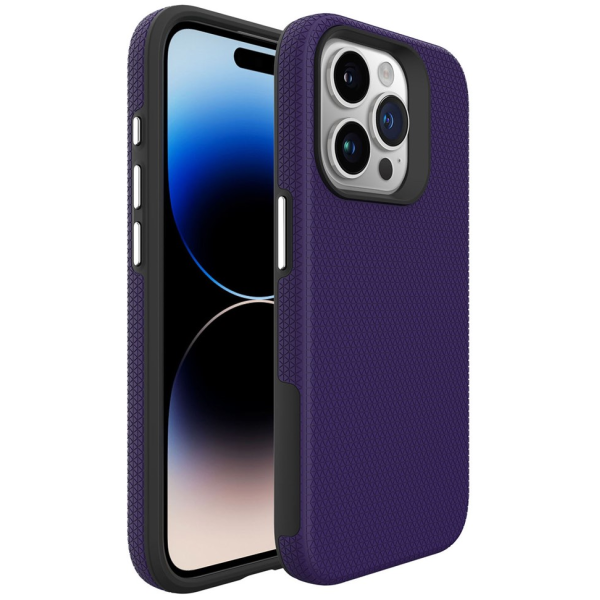 „TUKU“ Shockproof hard silicone case - purple (iPhone 16 Pro)