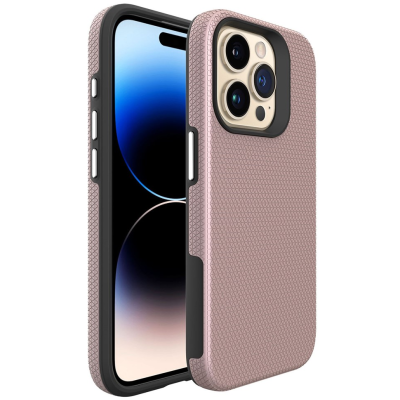 „TUKU“ Shockproof hard silicone case - pink (iPhone 16 Pro)