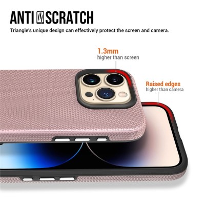 „TUKU“ Shockproof hard silicone case - pink (iPhone 16 Pro)