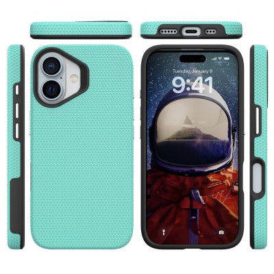„TUKU“ Shockproof hard silicone case - green (iPhone 16)