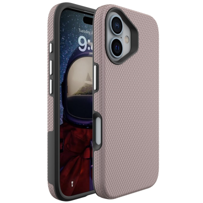 „TUKU“ Shockproof hard silicone case - pink (iPhone 16)