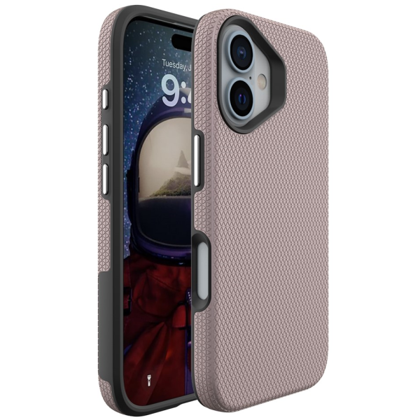„TUKU“ Shockproof hard silicone case - pink (iPhone 16)