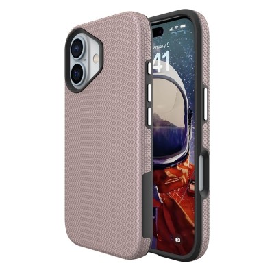 „TUKU“ Shockproof hard silicone case - pink (iPhone 16)