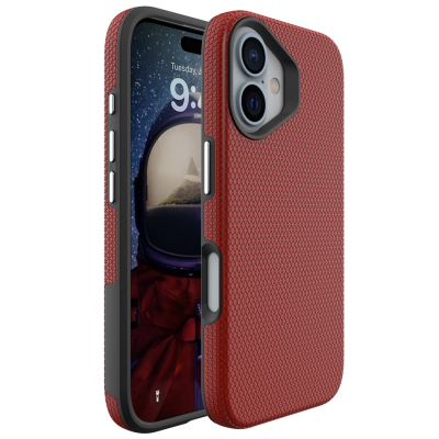 „TUKU“ Shockproof hard silicone case - red (iPhone 16)