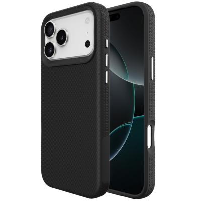 „TUKU“ Shockproof hard silicone case - black (iPhone 17 Pro)
