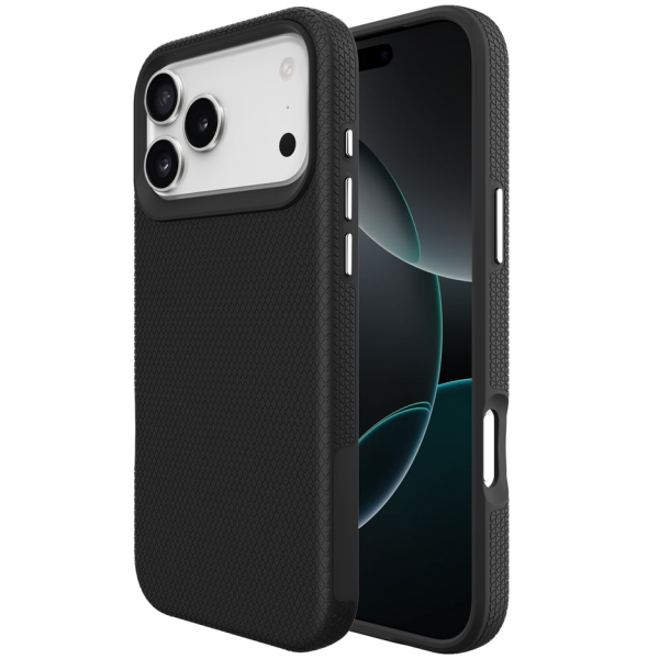 „TUKU“ Shockproof hard silicone case - black (iPhone 17 Pro)