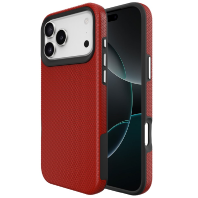„TUKU“ Shockproof hard silicone case - red (iPhone 17 Pro)