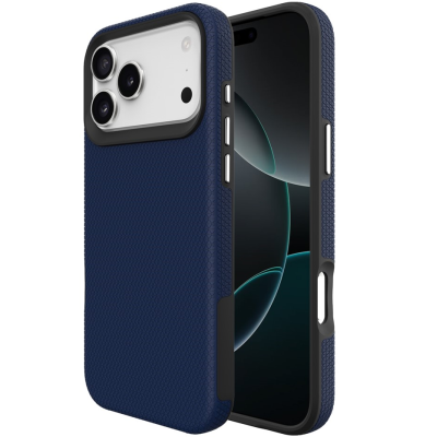 „TUKU“ Shockproof hard silicone case - dark blue (iPhone 17 Pro)
