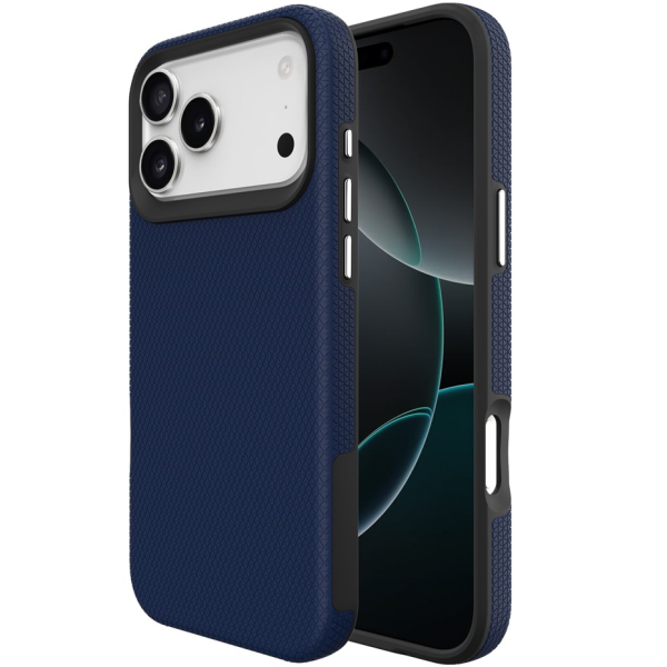 „TUKU“ Shockproof hard silicone case - dark blue (iPhone 17 Pro)