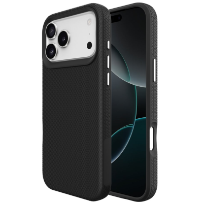 „TUKU“ Shockproof hard silicone case - black (iPhone 17 Pro Max)