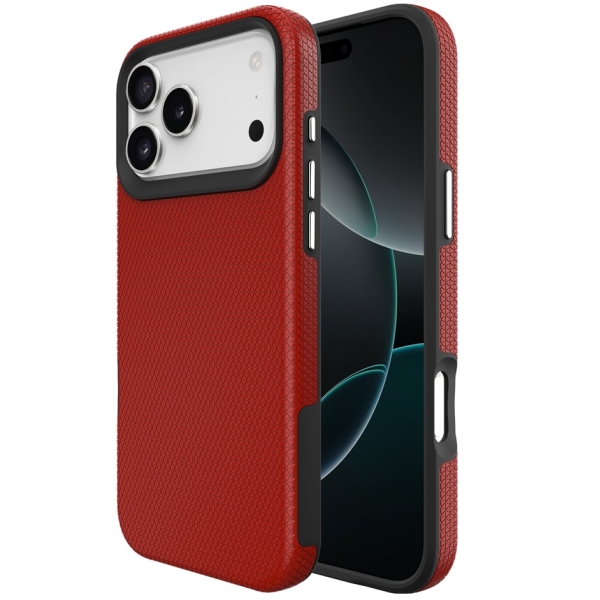 „TUKU“ Shockproof hard silicone case - red (iPhone 17 Pro Max)