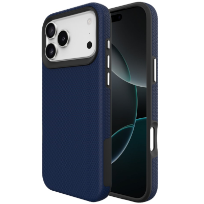 „TUKU“ Shockproof hard silicone case - dark blue (iPhone 17 Pro Max)