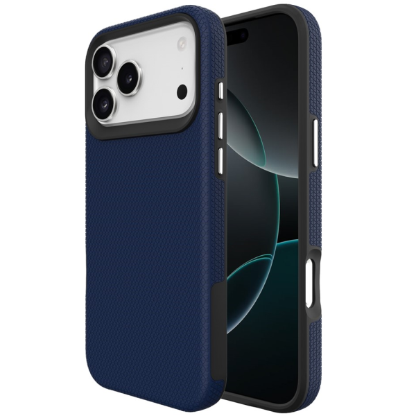 „TUKU“ Shockproof hard silicone case - dark blue (iPhone 17 Pro Max)