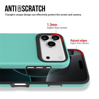 „TUKU“ Shockproof hard silicone case - green (iPhone 17 Pro Max)
