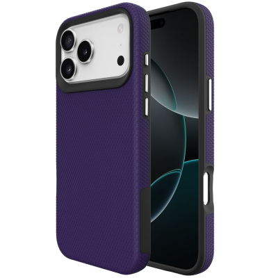 „TUKU“ Shockproof hard silicone case - purple (iPhone 17 Pro Max)