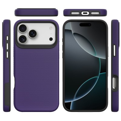 „TUKU“ Shockproof hard silicone case - purple (iPhone 17 Pro Max)