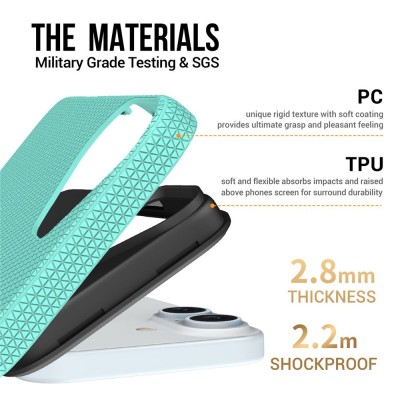 „TUKU“ Shockproof hard silicone case - green (iPhone 17)