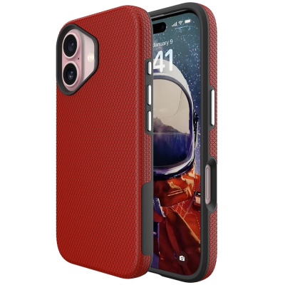 „TUKU“ Shockproof hard silicone case - red (iPhone 17)