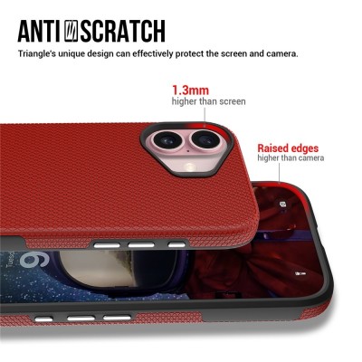 „TUKU“ Shockproof hard silicone case - red (iPhone 17)