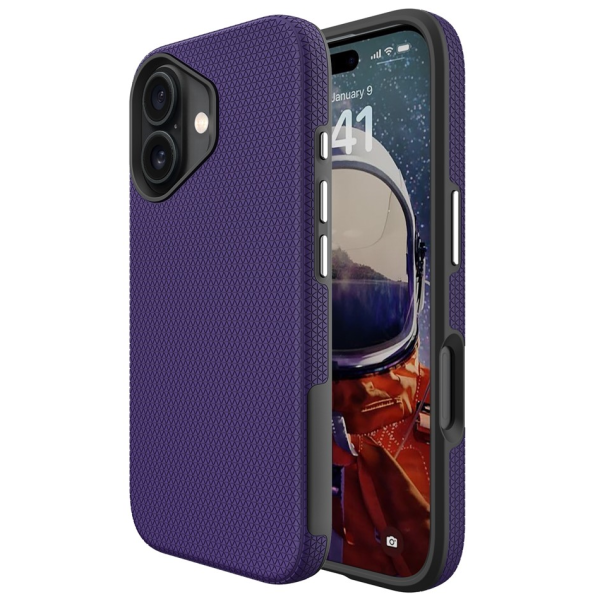 „TUKU“ Shockproof hard silicone case - purple (iPhone 17)