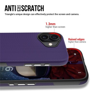„TUKU“ Shockproof hard silicone case - purple (iPhone 17)