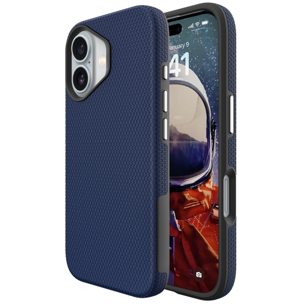„TUKU“ Shockproof hard silicone case - dark blue (iPhone 17)