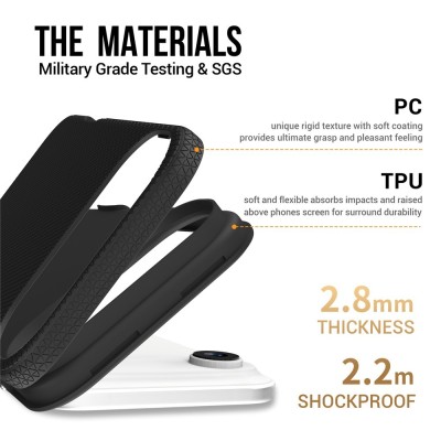 „TUKU“ Shockproof hard silicone case - black (iPhone Air)