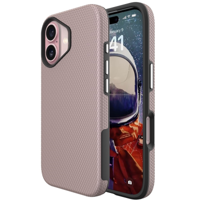 „TUKU“ Shockproof hard silicone case - pink (iPhone 17)