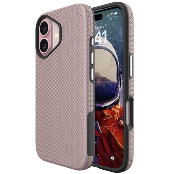 „TUKU“ Shockproof hard silicone case - pink (iPhone 17)
