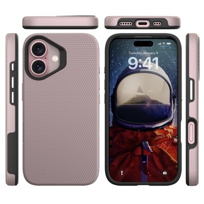 „TUKU“ Shockproof hard silicone case - pink (iPhone 17)