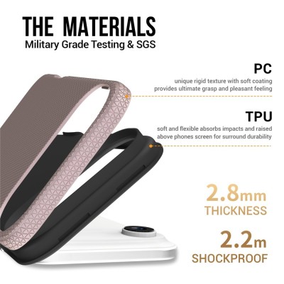 „TUKU“ Shockproof hard silicone case - pink (iPhone Air)