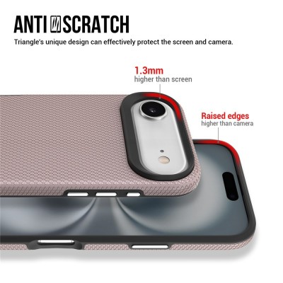 „TUKU“ Shockproof hard silicone case - pink (iPhone Air)