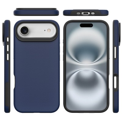 „TUKU“ Shockproof hard silicone case - dark blue (iPhone Air)