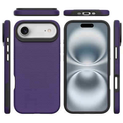 „TUKU“ Shockproof hard silicone case - purple (iPhone Air)