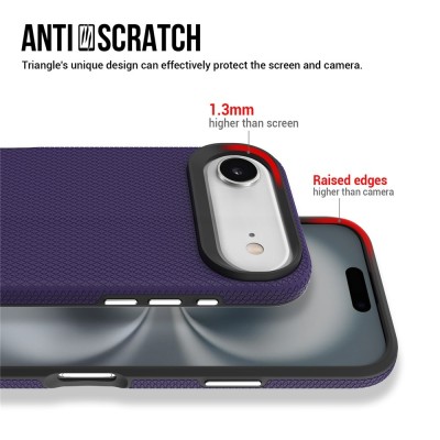 „TUKU“ Shockproof hard silicone case - purple (iPhone Air)