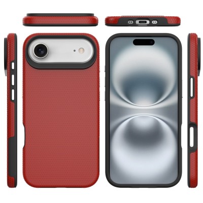 „TUKU“ Shockproof hard silicone case - red (iPhone Air)