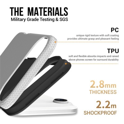 „TUKU“ Shockproof hard silicone case - silver (iPhone Air)