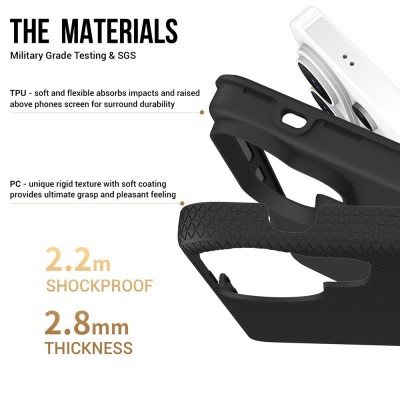 „TUKU“ Shockproof hard silicone case - black (Galaxy S26 Ultra)