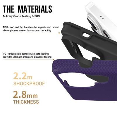„TUKU“ Shockproof hard silicone case - purple (Galaxy S26 Ultra)