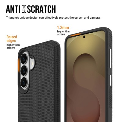 „TUKU“ Shockproof hard silicone case - black (Galaxy S26)