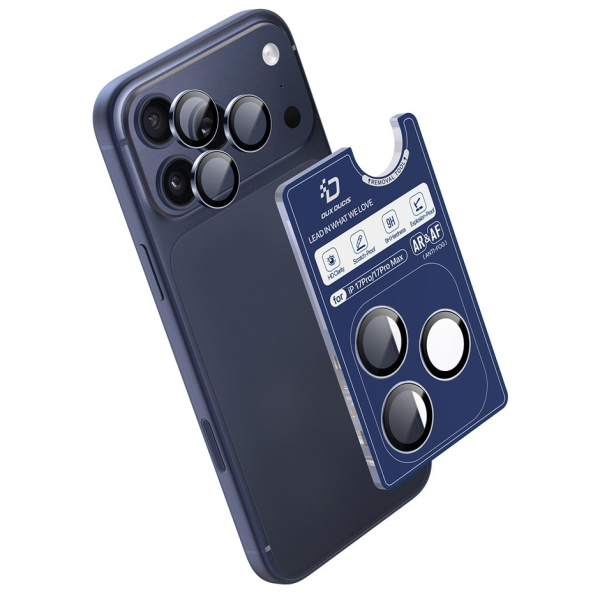 "DUX DUCIS" rear camera protective glass 0.3 mm - black (iPhone 17 Pro Max / iPhone 17 Pro)