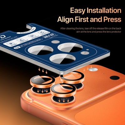 "DUX DUCIS" rear camera protective glass 0.3 mm - black (iPhone 17 Pro Max / iPhone 17 Pro)