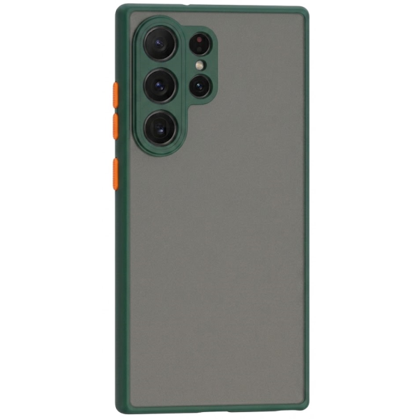"Mofan" Clear Hard Silicone (TPU) Case - green (Galaxy S26 Ultra)