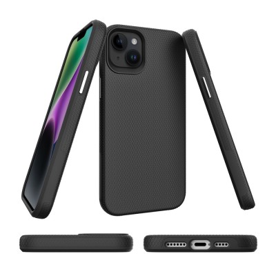 „TUKU“ Shockproof hard silicone case - black (iPhone 15)